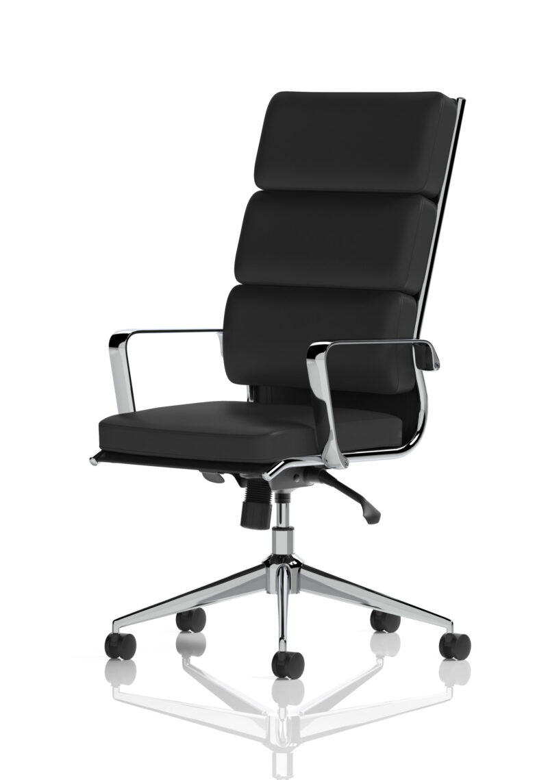Blink High Back Executive Black Leather Office Chair with Arms - Image 3