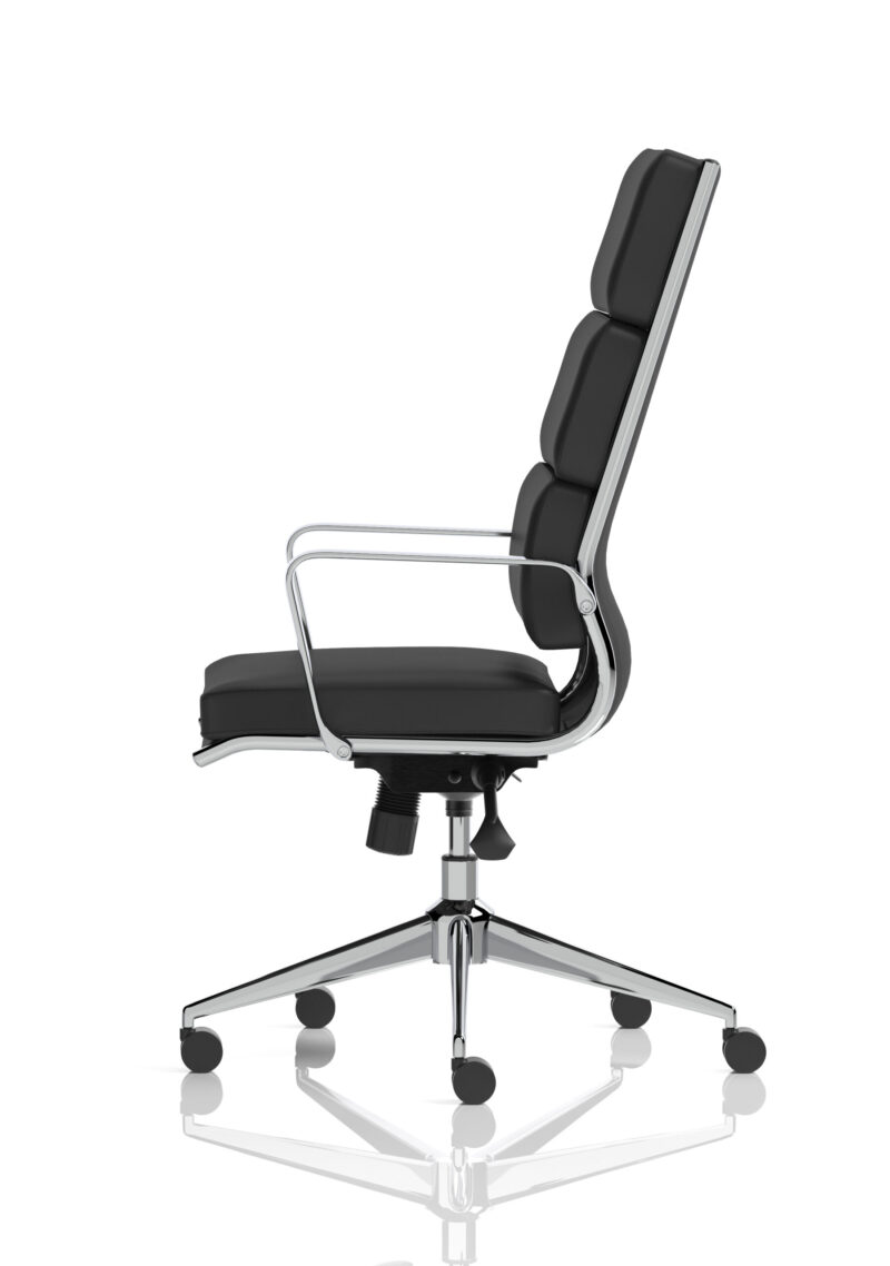 Blink High Back Executive Black Leather Office Chair with Arms - Image 4