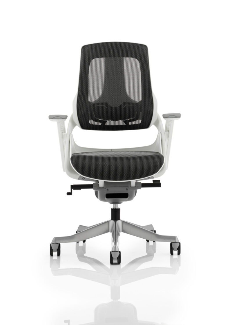 Grasp High Back White Shell Executive Office Chair with Arms - Image 2