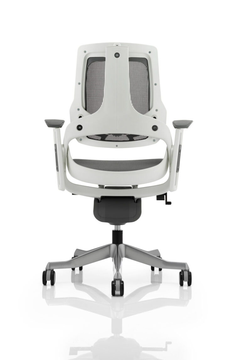 Grasp High Back White Shell Executive Office Chair with Arms - Image 4