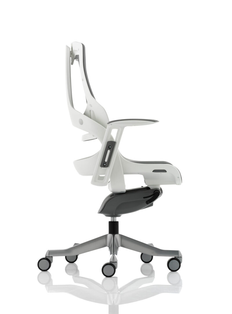 Grasp High Back White Shell Executive Office Chair with Arms - Image 10