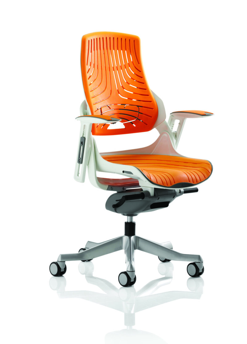 Grasp High Back White Shell Executive Office Chair with Arms - Image 19