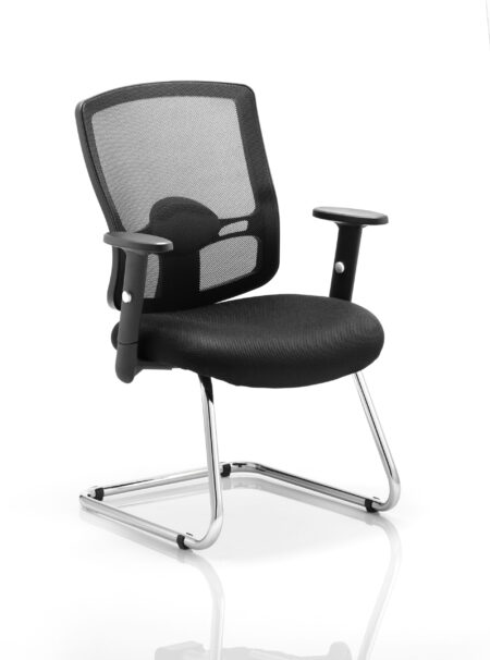 Form Mesh Back Cantilever Visitor Chair with Arms