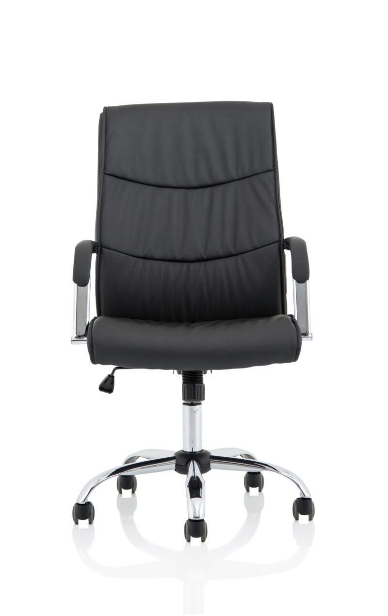 Craft High Back Black Leather Executive Office Chair with Arms - Image 2