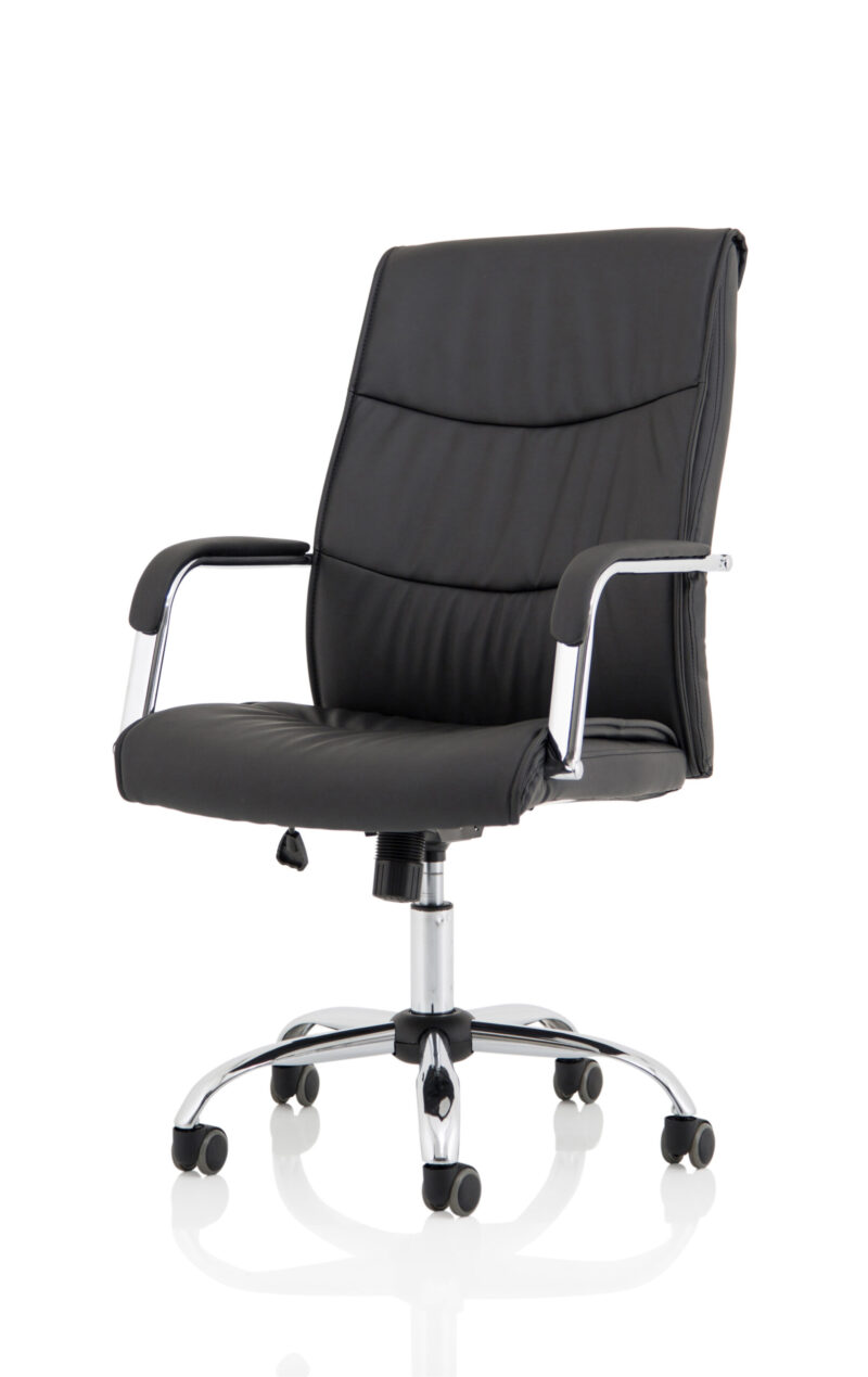 Craft High Back Black Leather Executive Office Chair with Arms - Image 3
