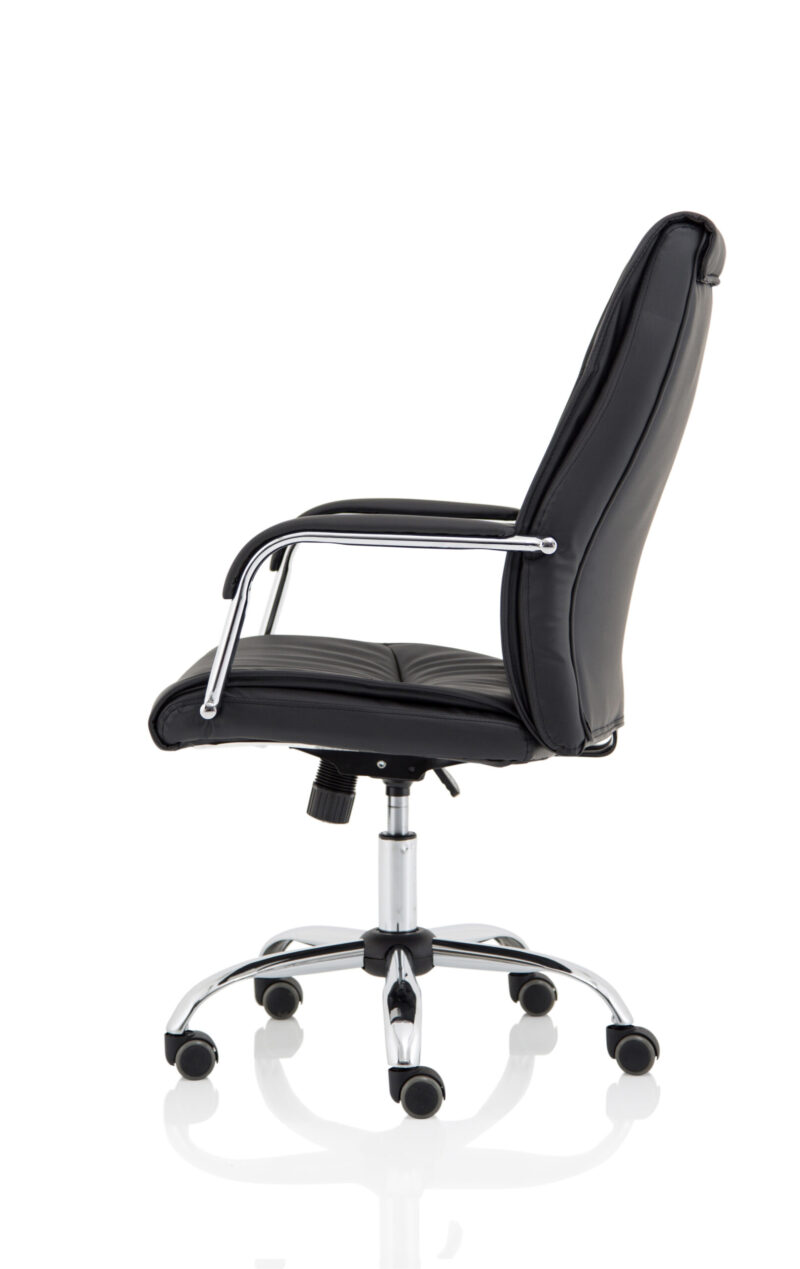 Craft High Back Black Leather Executive Office Chair with Arms - Image 4