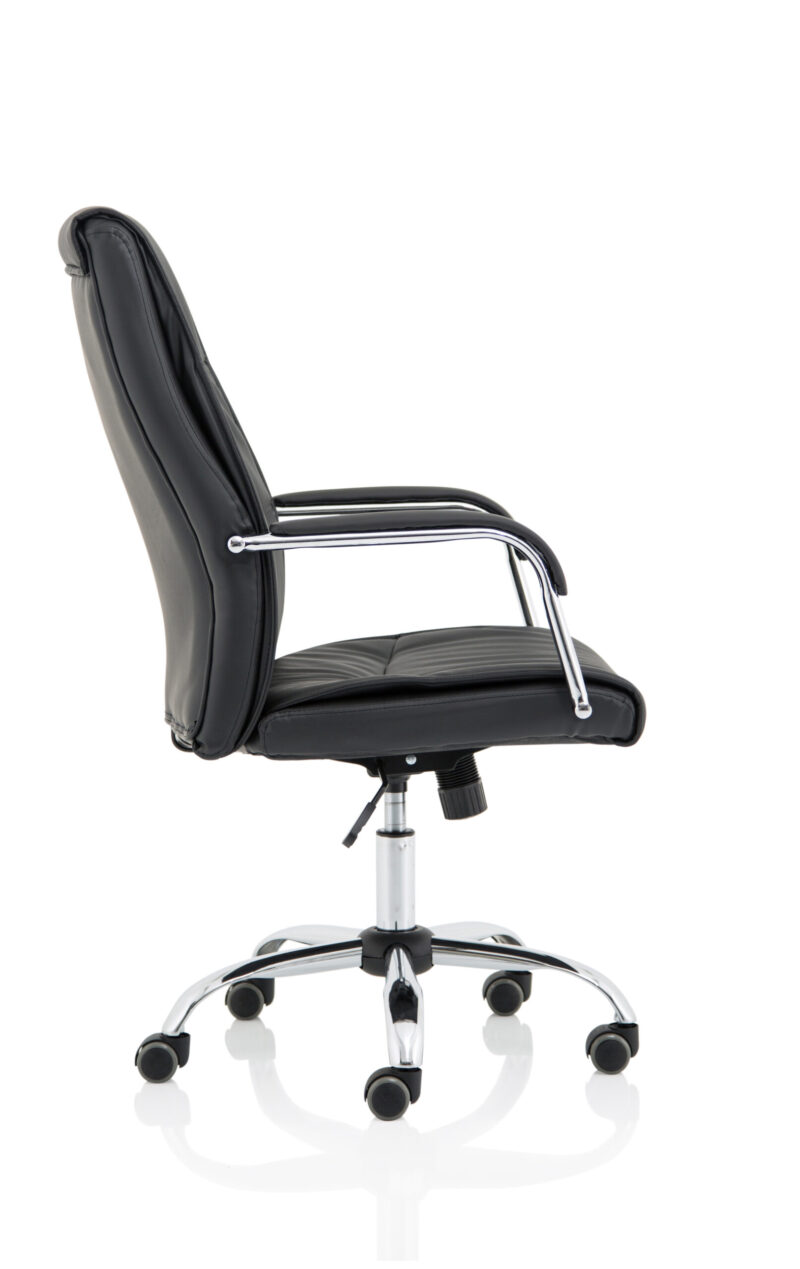 Craft High Back Black Leather Executive Office Chair with Arms - Image 8