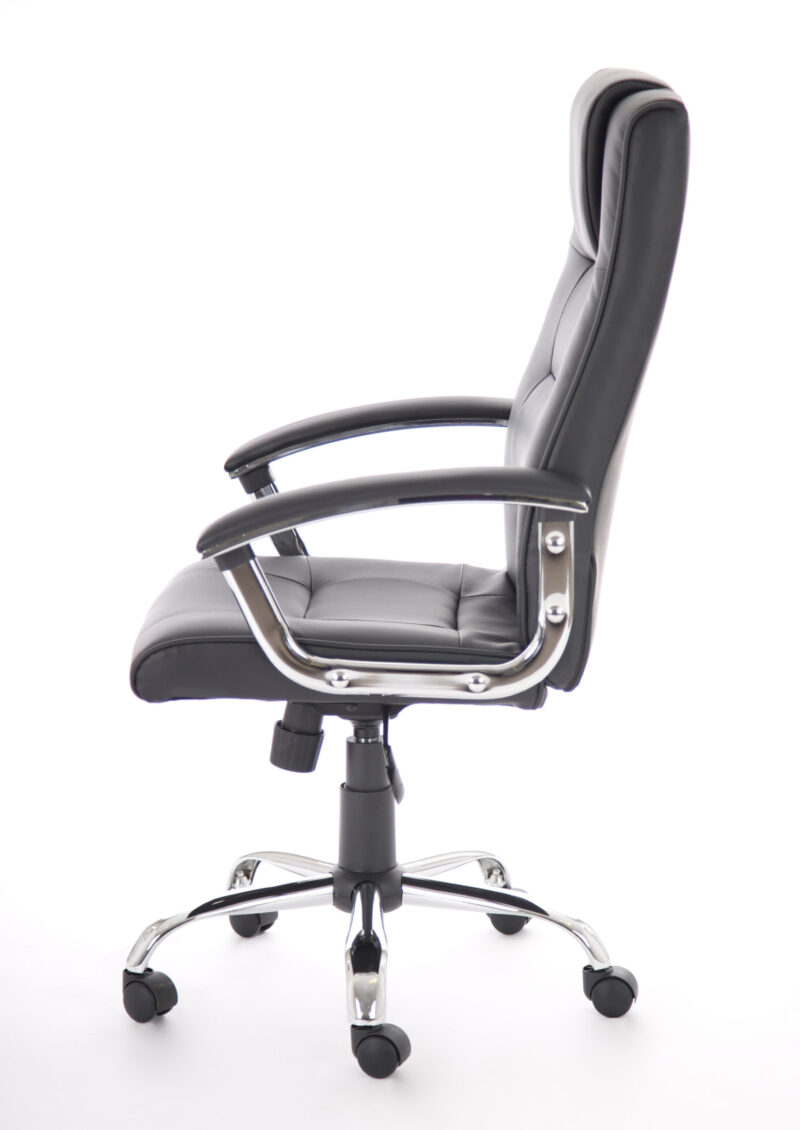 Trick High Back Executive Black Leather Office Chair with Arms - Image 4
