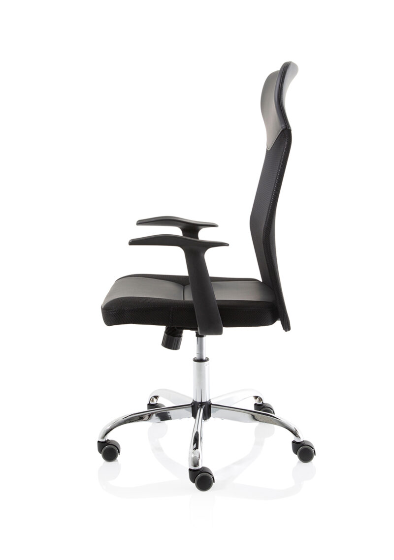 Barlow High Mesh Back Black Executive Office Chair with Arms - Image 4