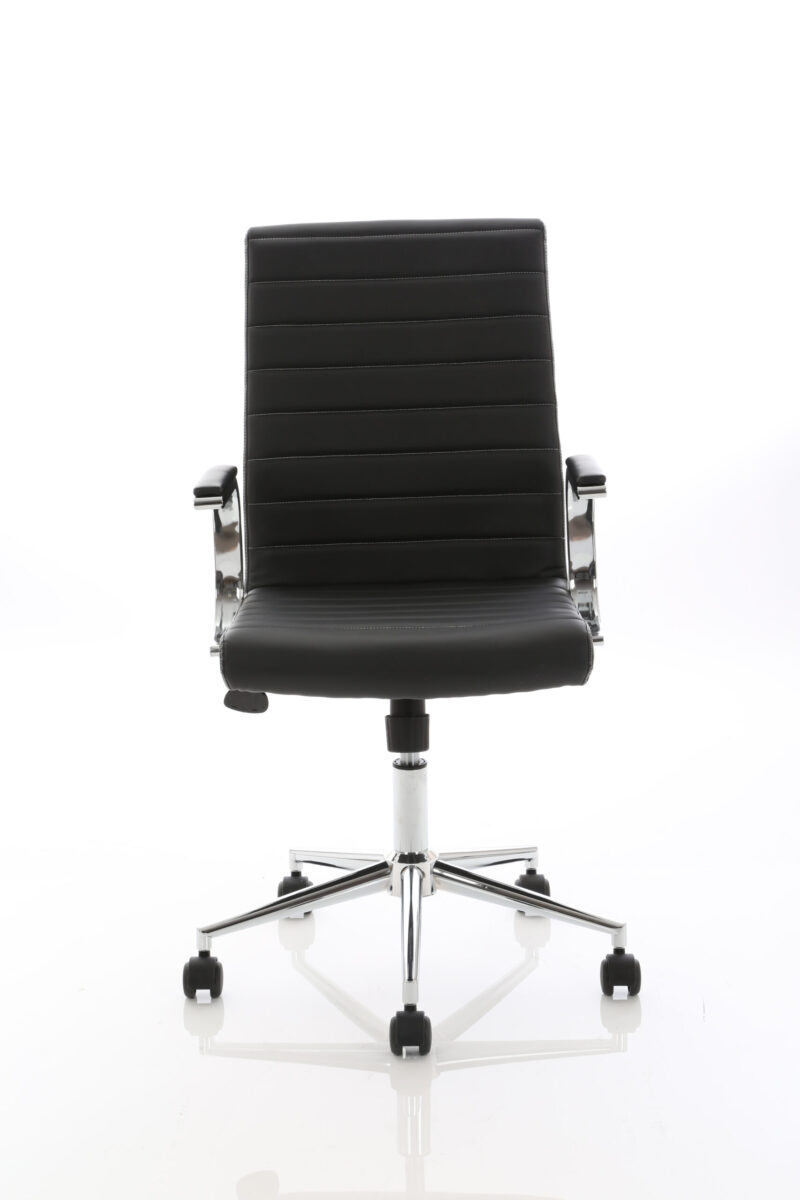 Fold Medium Back Leather Executive Office Chair with Arms - Image 2