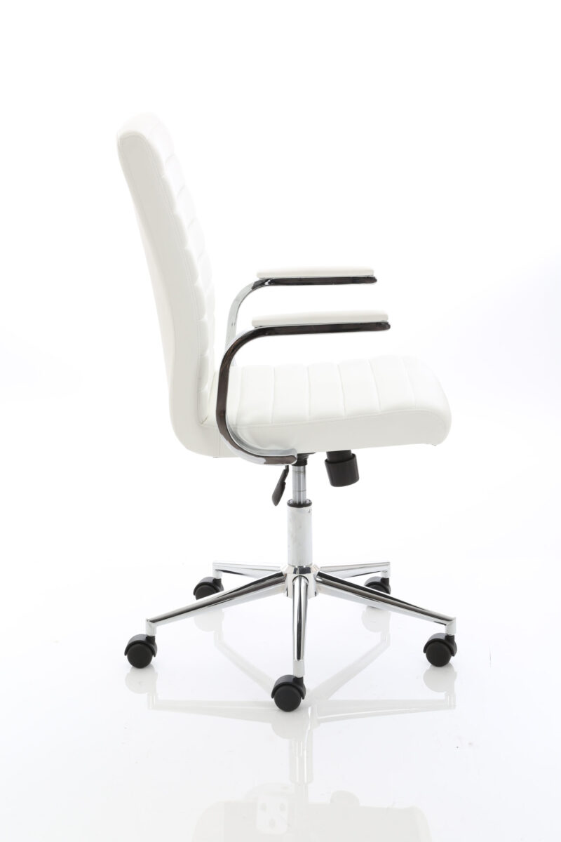 Fold Medium Back Leather Executive Office Chair with Arms - Image 18