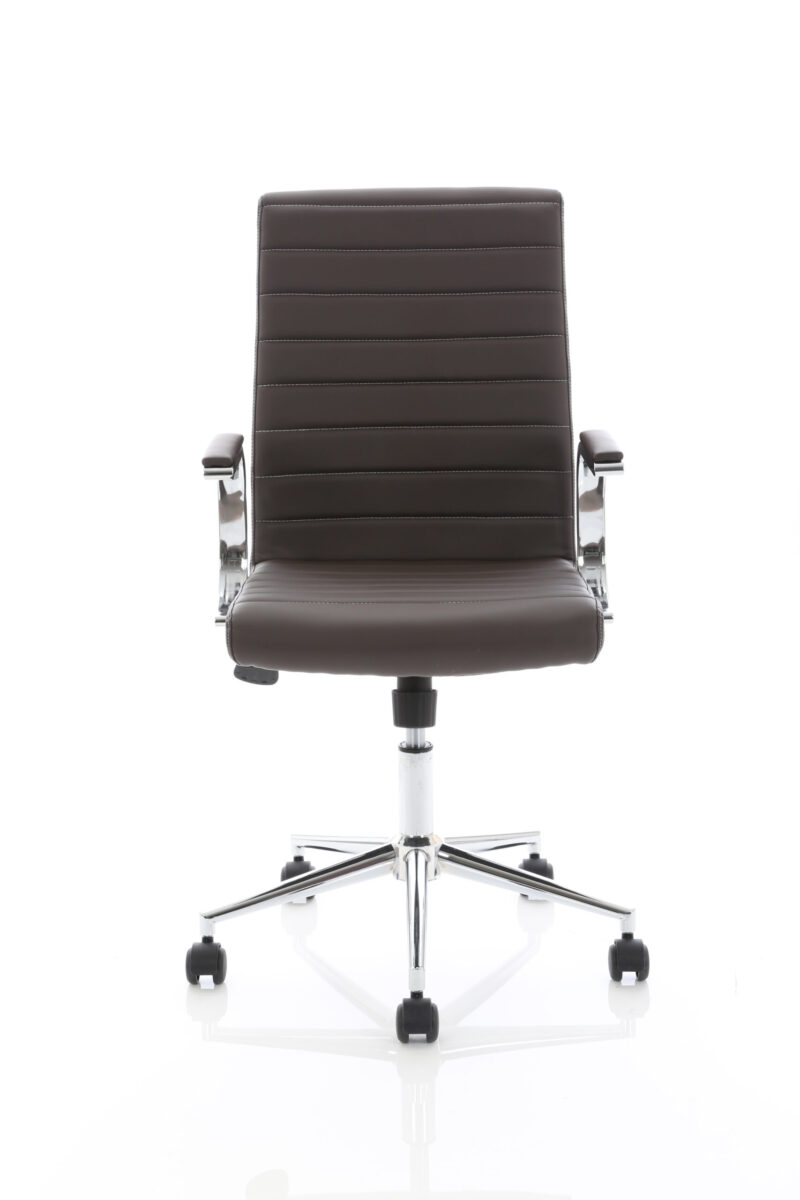 Fold Medium Back Leather Executive Office Chair with Arms - Image 29