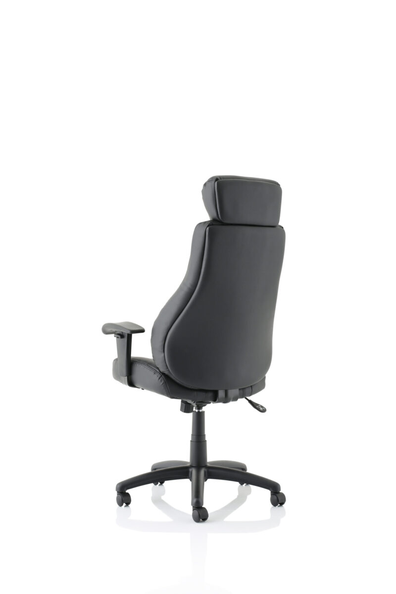 Pallet Medium Back Executive Black Leather Office Chair with Arms - Image 5