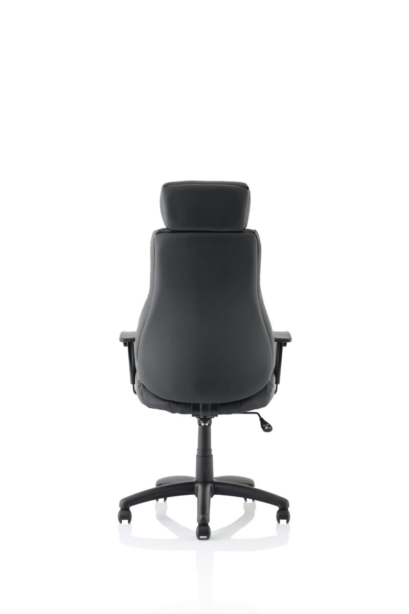 Pallet Medium Back Executive Black Leather Office Chair with Arms - Image 6