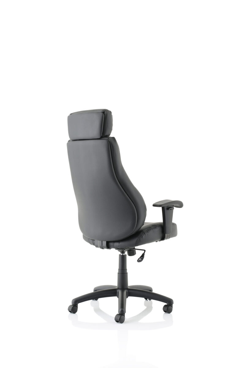 Pallet Medium Back Executive Black Leather Office Chair with Arms - Image 7