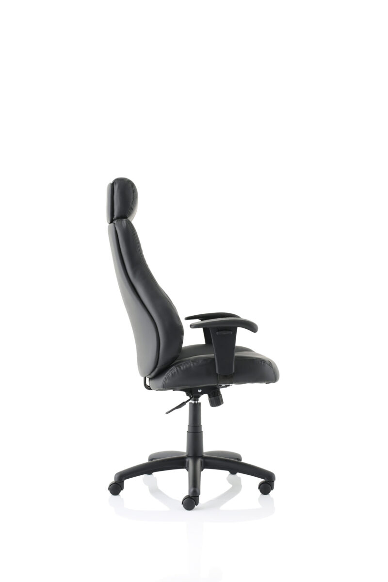 Pallet Medium Back Executive Black Leather Office Chair with Arms - Image 8