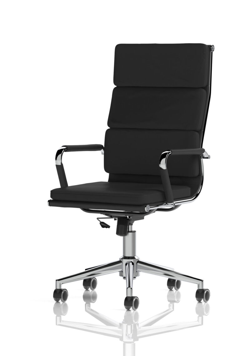 Roar High Back Black Leather Executive Office Chair with Arms - Image 3