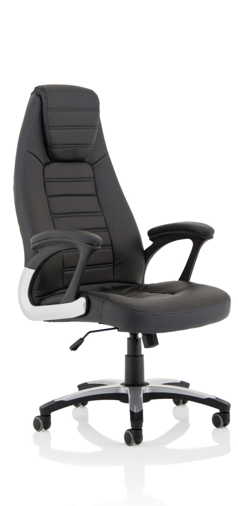 Set High Back Black Leather Executive Office Chair