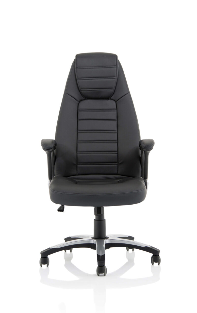 Set High Back Black Leather Executive Office Chair - Image 2