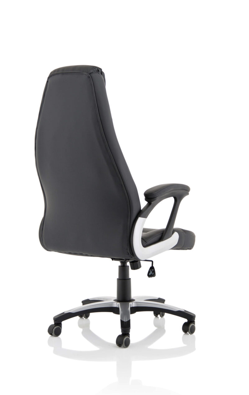 Set High Back Black Leather Executive Office Chair - Image 7