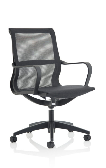 Lean Medium Mesh Back Executive Office Chair with Arms