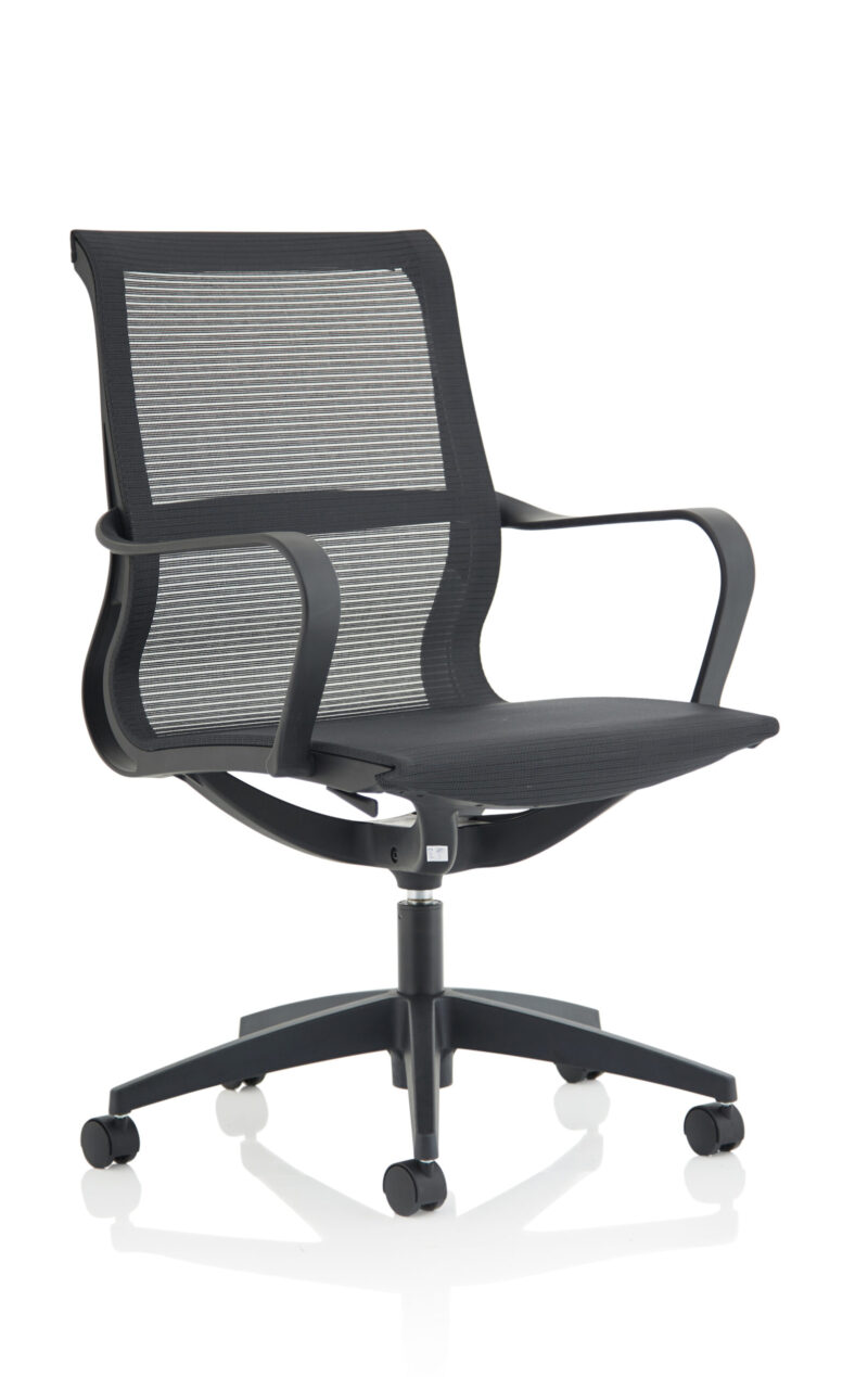Lean Medium Mesh Back Executive Office Chair with Arms