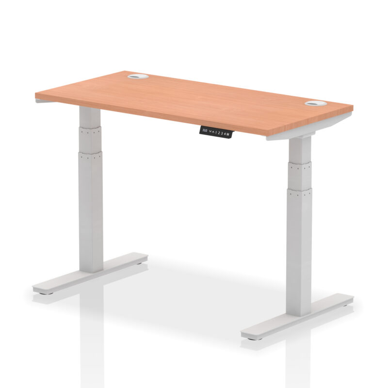 Brisk Height Adjustable Slimline Desk With Cable Ports - Image 3