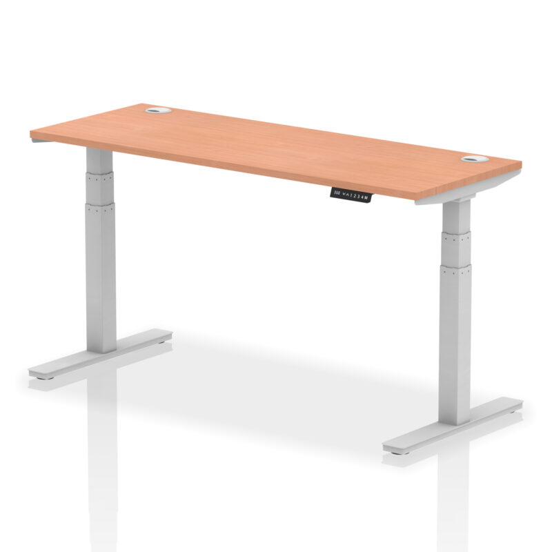Brisk Height Adjustable Slimline Desk With Cable Ports - Image 75