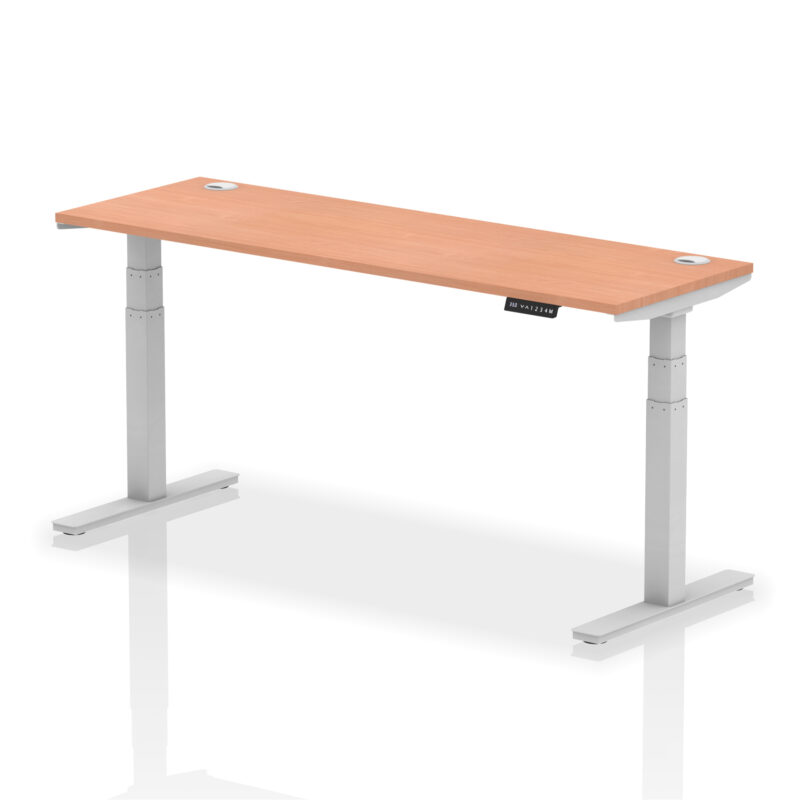 Brisk Height Adjustable Slimline Desk With Cable Ports - Image 111