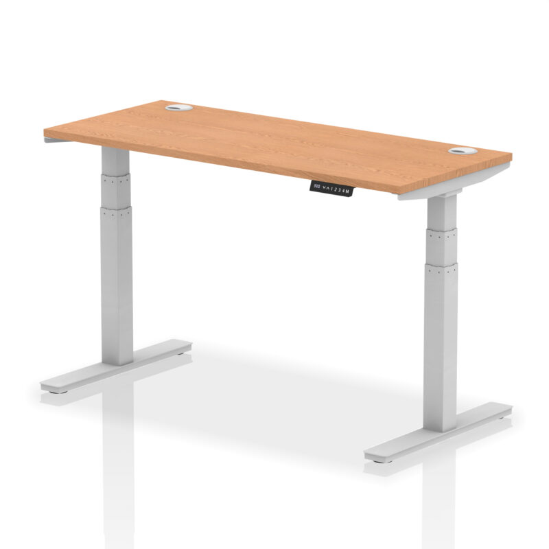Brisk Height Adjustable Slimline Desk With Cable Ports - Image 57