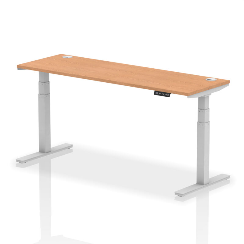 Brisk Height Adjustable Slimline Desk With Cable Ports - Image 129