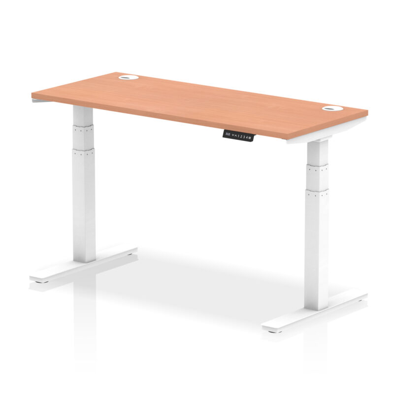 Brisk Height Adjustable Slimline Desk With Cable Ports - Image 41