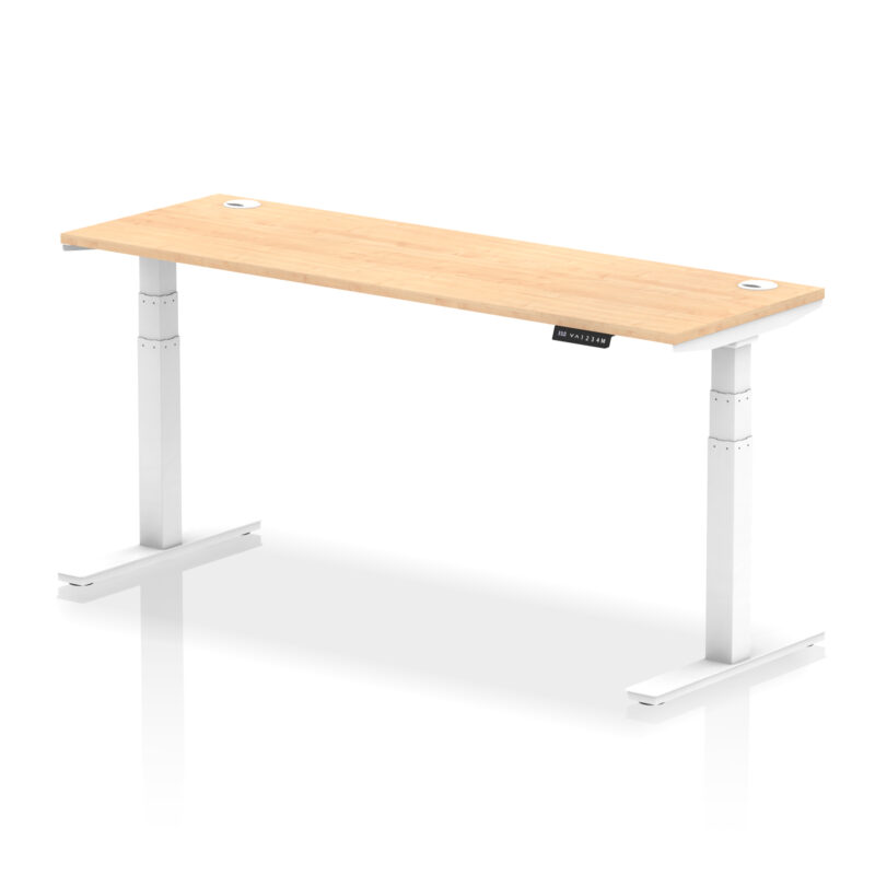 Brisk Height Adjustable Slimline Desk With Cable Ports - Image 125