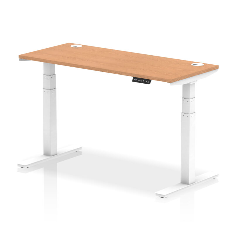 Brisk Height Adjustable Slimline Desk With Cable Ports - Image 59
