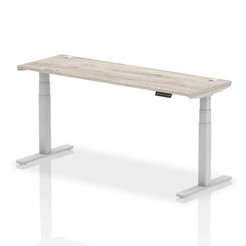 Brisk Height Adjustable Slimline Desk With Cable Ports - Image 117