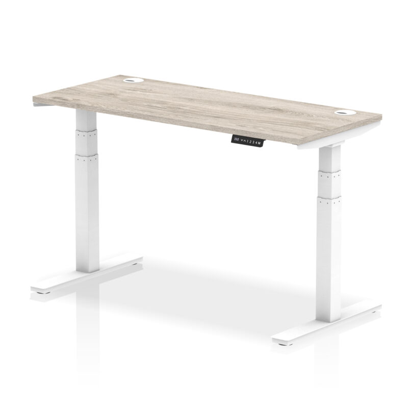 Brisk Height Adjustable Slimline Desk With Cable Ports - Image 47