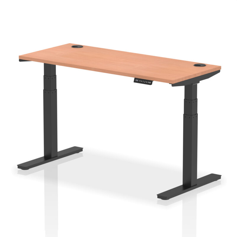 Brisk Height Adjustable Slimline Desk With Cable Ports - Image 37