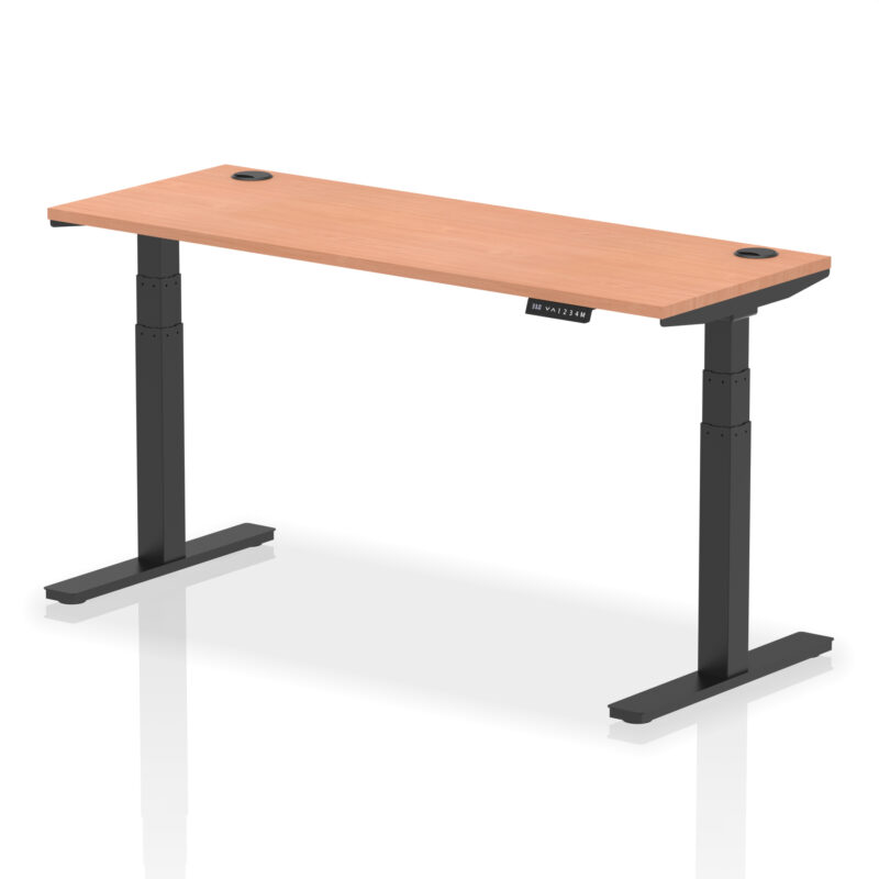 Brisk Height Adjustable Slimline Desk With Cable Ports - Image 73