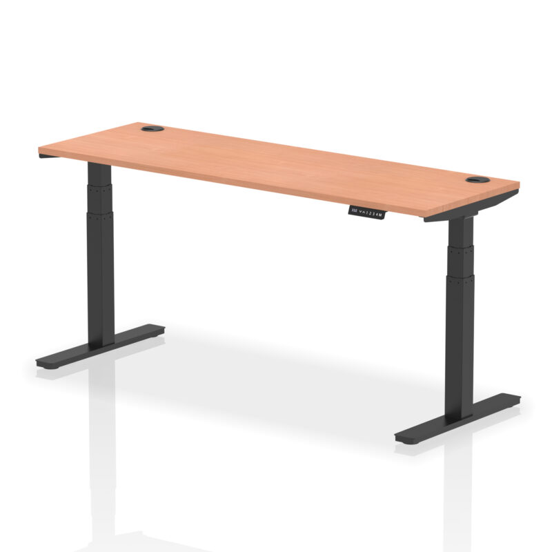 Brisk Height Adjustable Slimline Desk With Cable Ports - Image 109