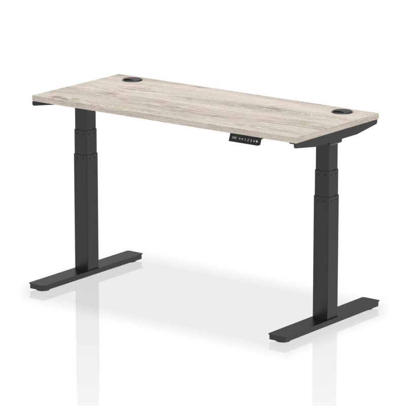 Brisk Height Adjustable Slimline Desk With Cable Ports - Image 43