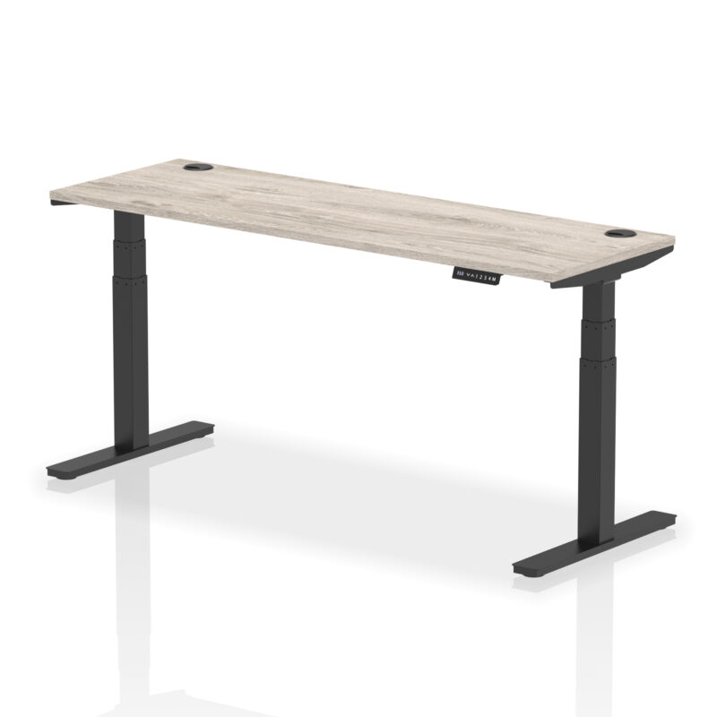 Brisk Height Adjustable Slimline Desk With Cable Ports - Image 115