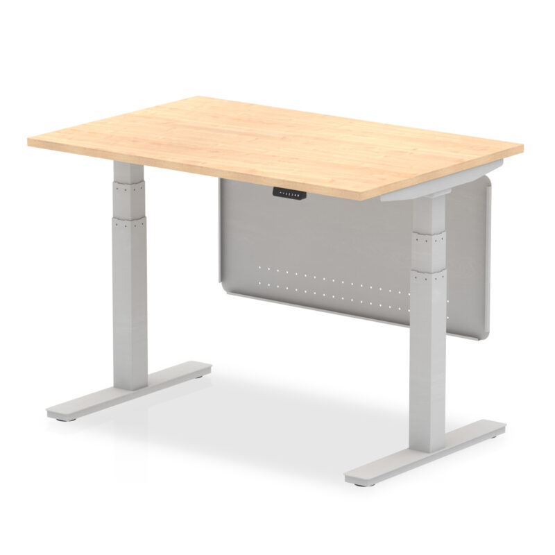 Brisk Height Adjustable Desk without Cable Ports with Steel Modesty Panel - Image 8