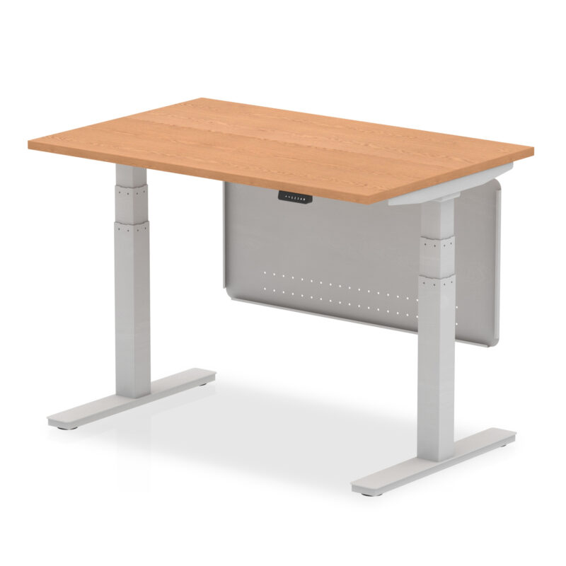 Brisk Height Adjustable Desk without Cable Ports with Steel Modesty Panel - Image 11