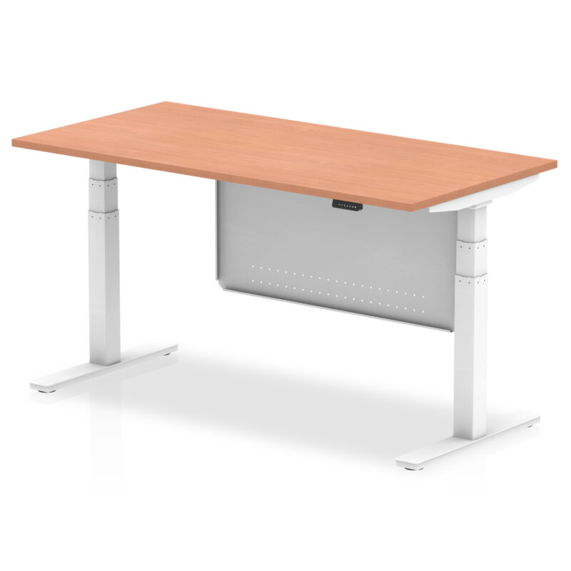 Brisk Height Adjustable Desk without Cable Ports with Steel Modesty Panel - Image 39