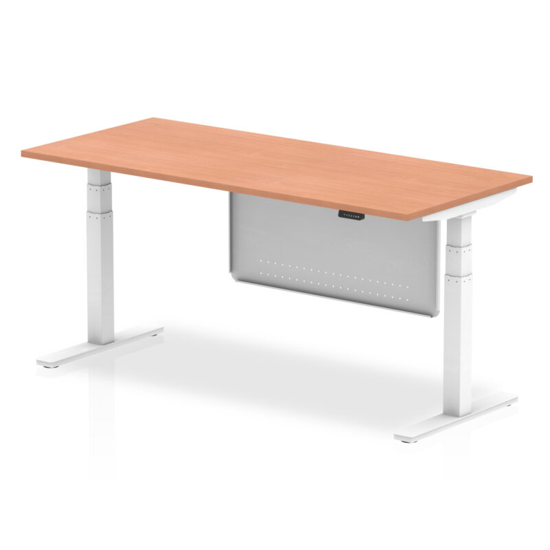 Brisk Height Adjustable Desk without Cable Ports with Steel Modesty Panel - Image 57