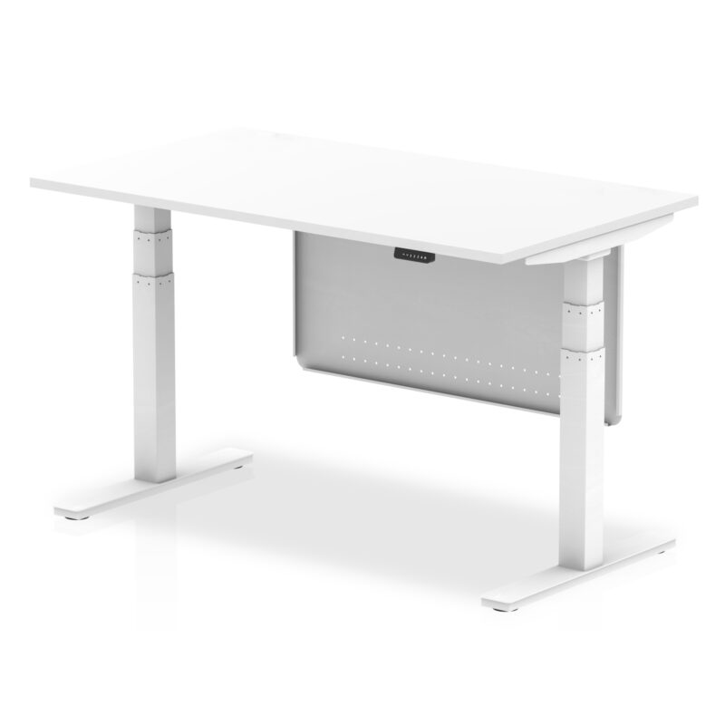 Brisk Height Adjustable Desk without Cable Ports with Steel Modesty Panel - Image 36