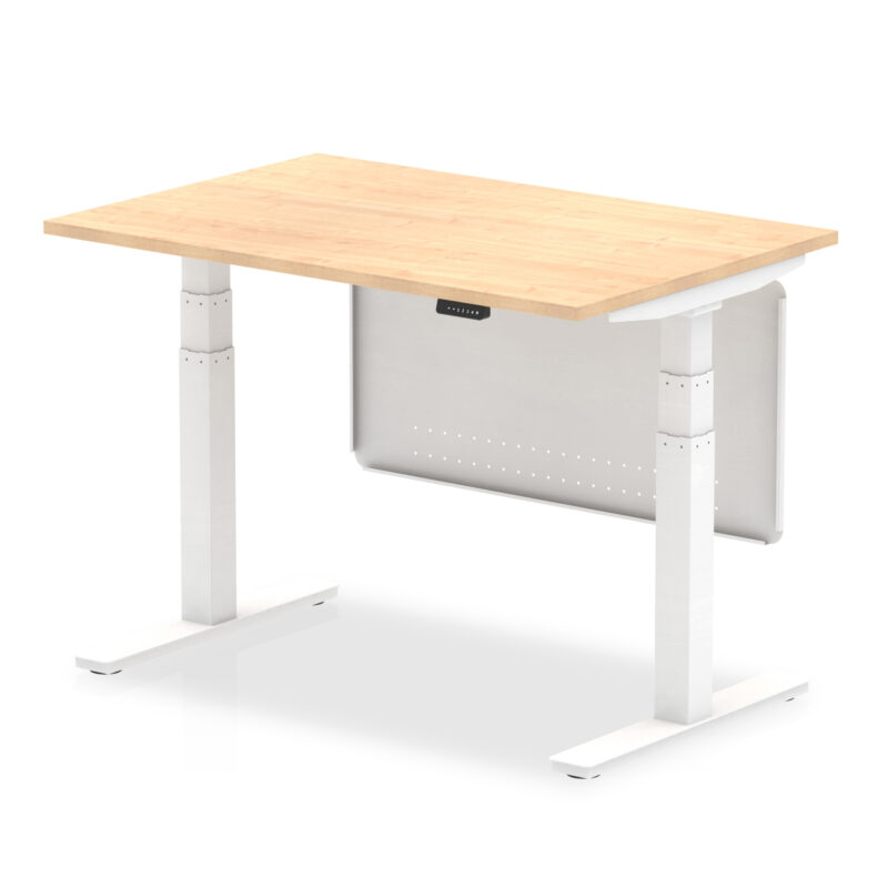 Brisk Height Adjustable Desk without Cable Ports with Steel Modesty Panel - Image 9