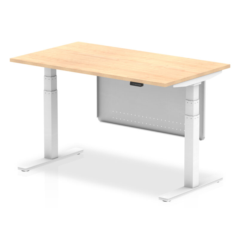 Brisk Height Adjustable Desk without Cable Ports with Steel Modesty Panel - Image 27
