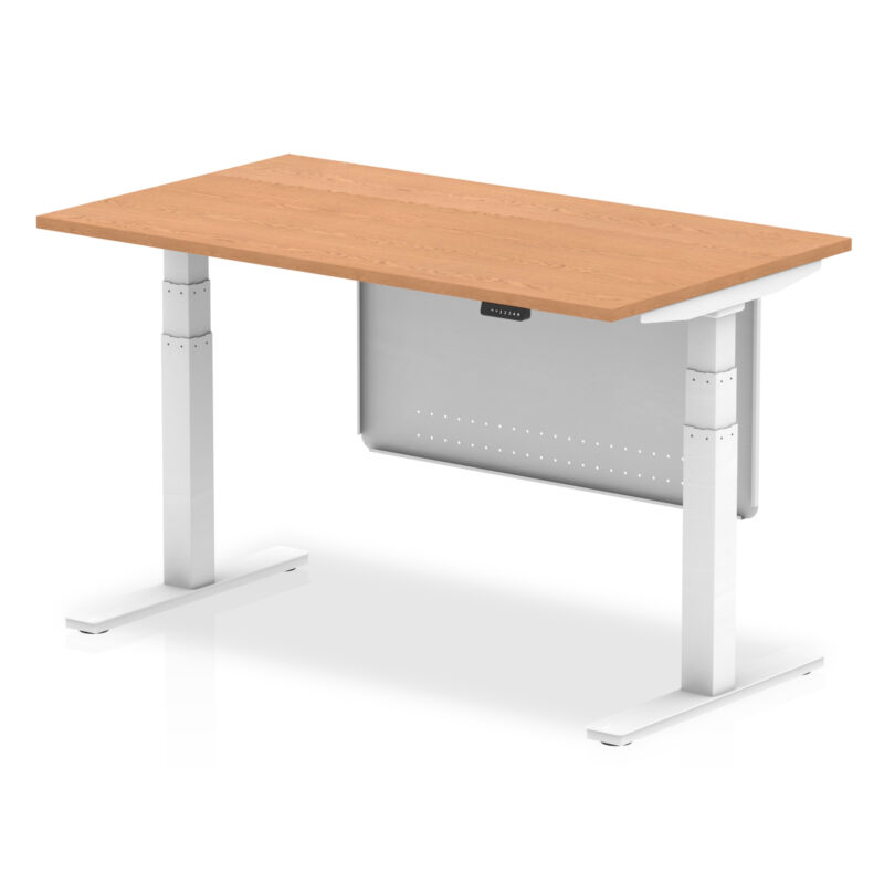 Brisk Height Adjustable Desk without Cable Ports with Steel Modesty Panel - Image 30