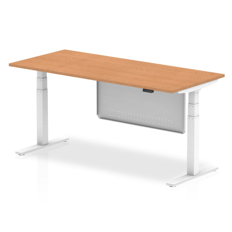 Brisk Height Adjustable Desk without Cable Ports with Steel Modesty Panel - Image 66